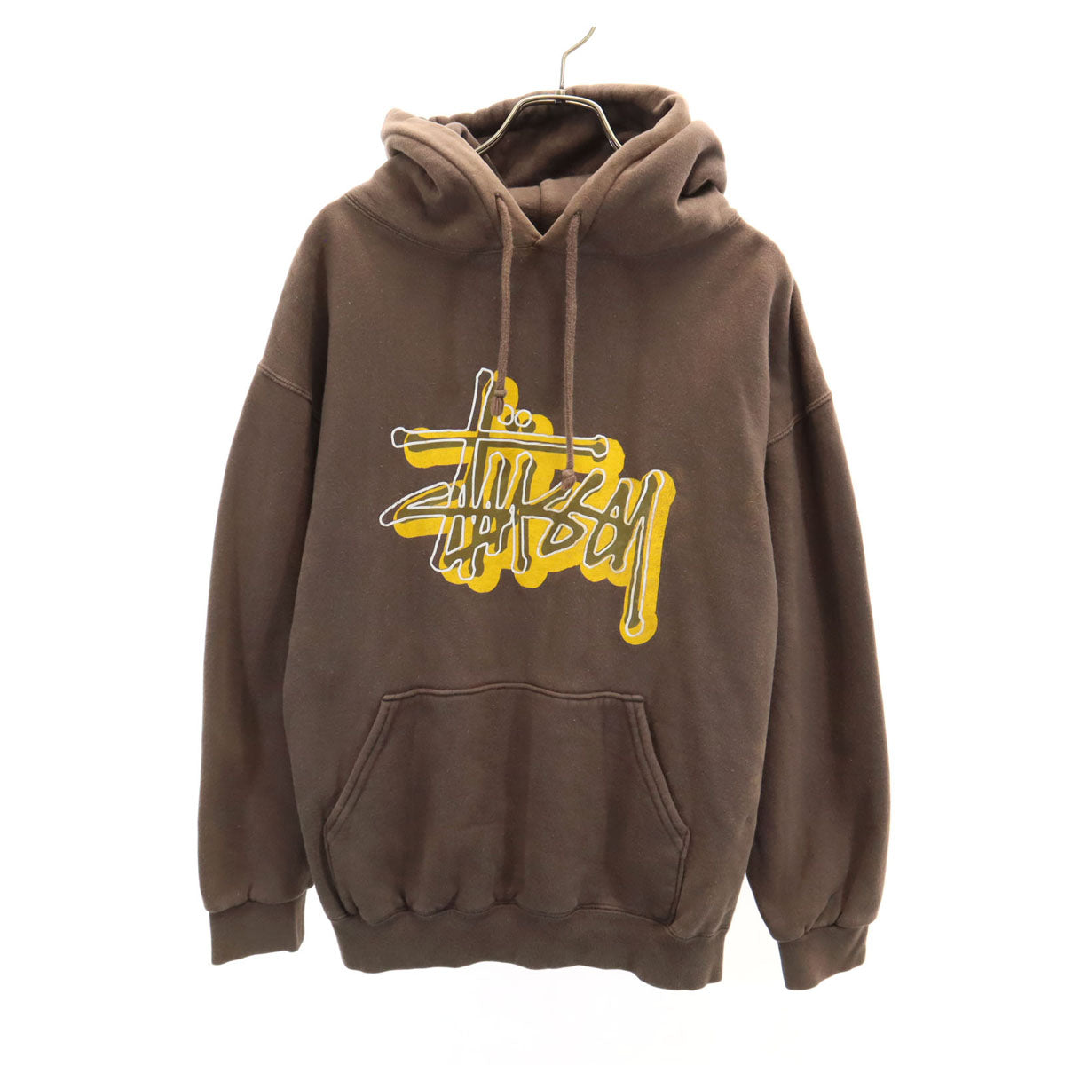 STUSSY ステューシー 00s オールド 長袖 スウェットパーカー M ブラウン メンズ
