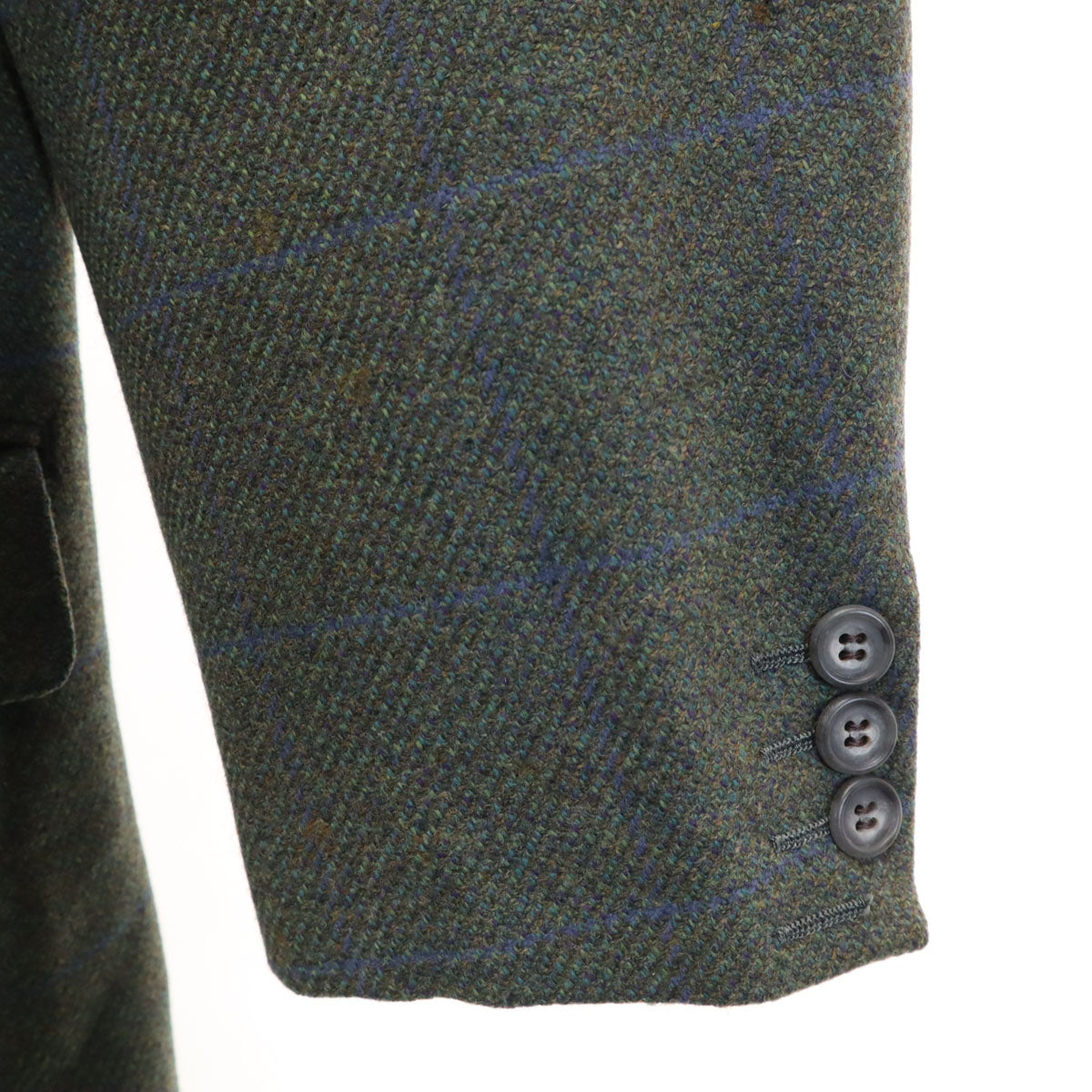 Christian Dior MONSIEUR クリスチャンディオール ムッシュ 90s オールド チェック柄 テーラードジャケット 93-80-170 オリーブ系 メンズ