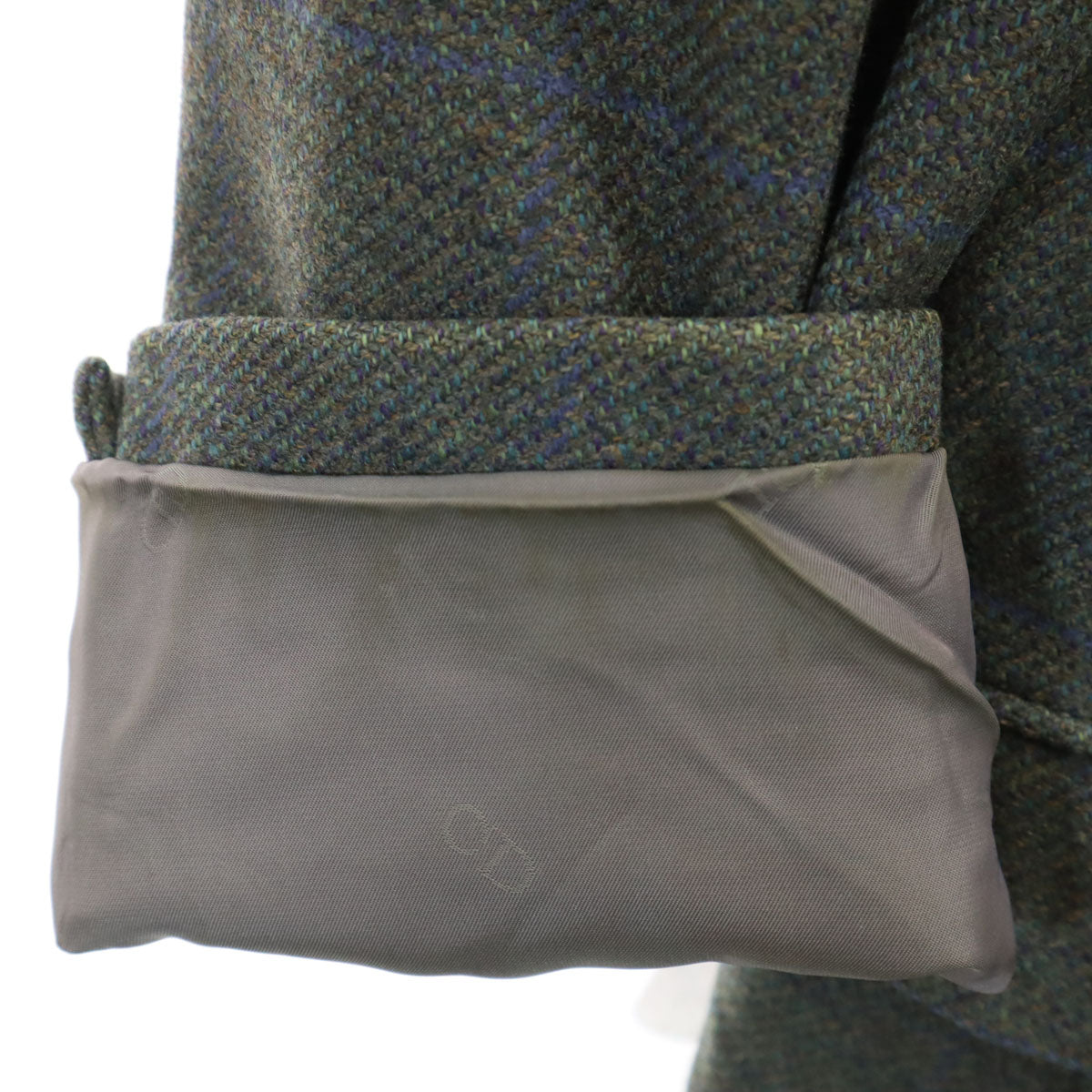 Christian Dior MONSIEUR クリスチャンディオール ムッシュ 90s オールド チェック柄 テーラードジャケット 93-80-170 オリーブ系 メンズ