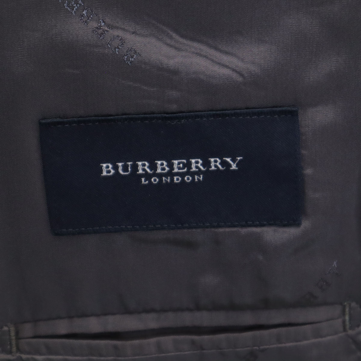 BURBERRY LONDON バーバリーロンドン 日本製 アルパカ チェック柄 テーラードジャケット AB3 チャコールグレー 三陽商会 メンズ