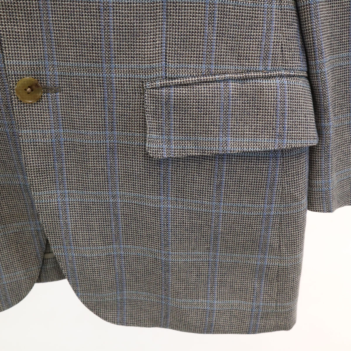 BURBERRY LONDON バーバリーロンドン 日本製 チェック柄 テーラードジャケット AB3 グレー 三陽商会 メンズ
