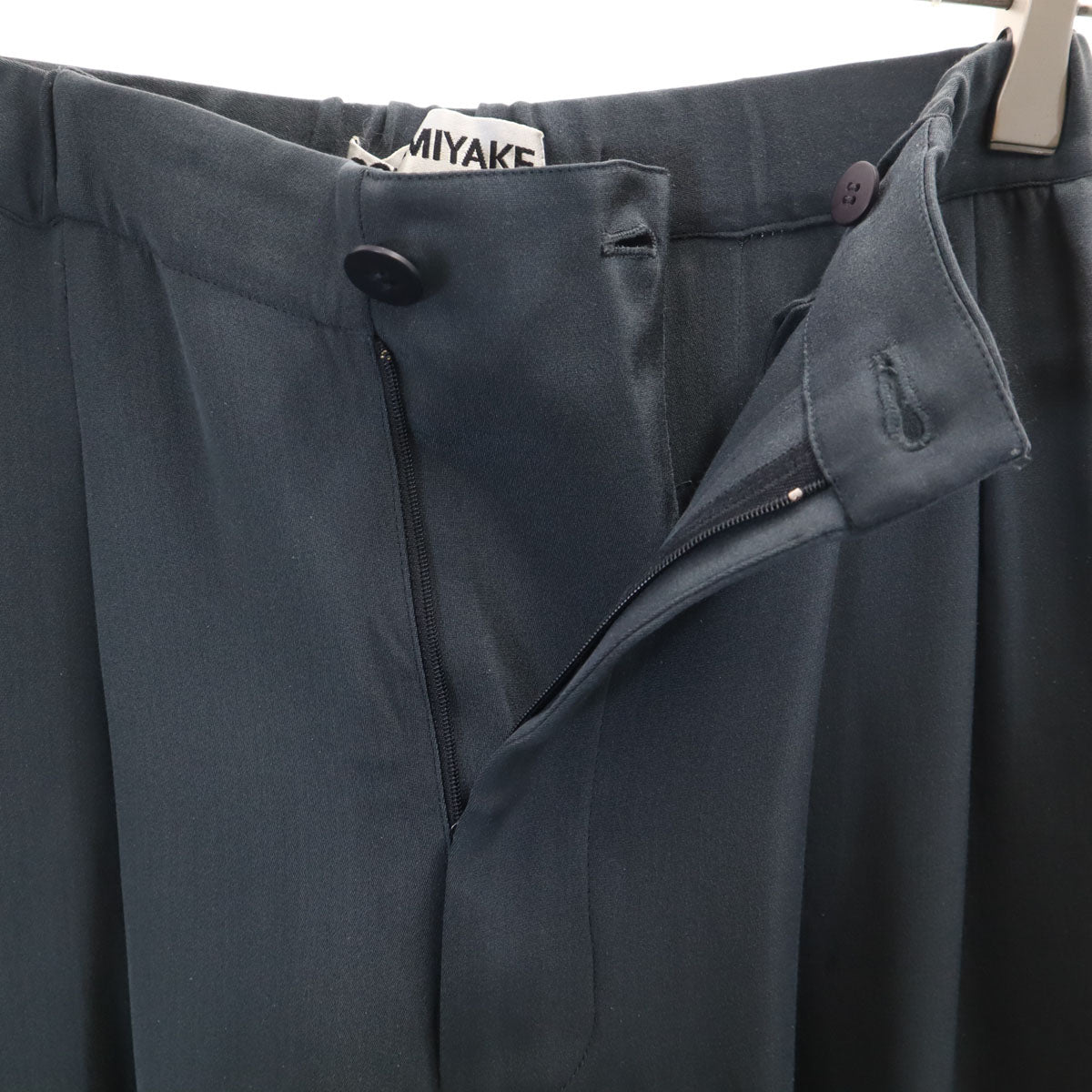 ISSEY MIYAKE イッセイミヤケ 80s 90s シルク 印テージ 長袖 ショールカラー カーディガン 上下 セットアップ M チャコールグレー レディース