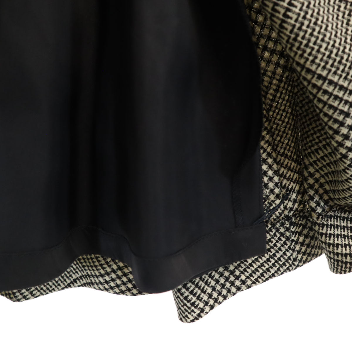 YVES SAINT LAURENT イヴサンローラン 80s 90s オールド グレンチェック柄 長袖 ブラウス 上下 セットアップ M ベージュ レディース