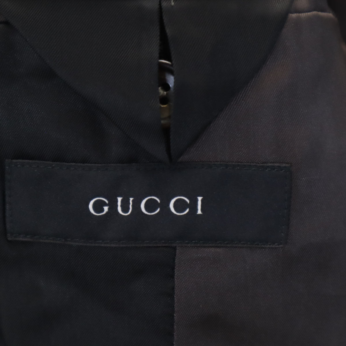 未使用 GUCCI グッチ イタリア製 ストライプ柄 スーツ 上下 セットアップ 48 グレー 28V5FD メンズ