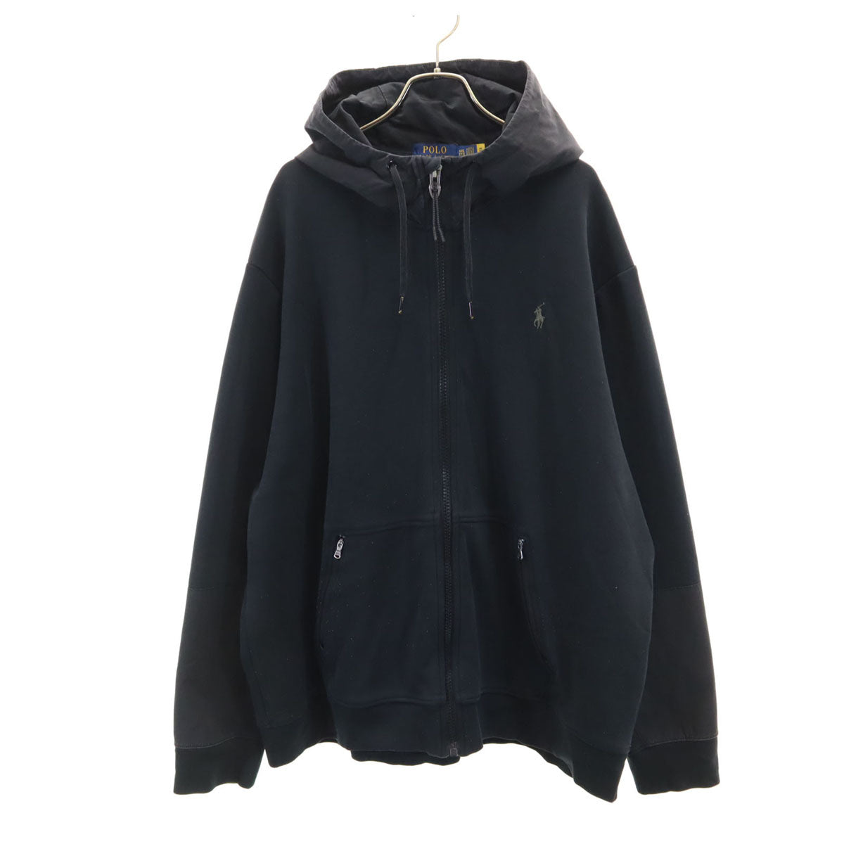 POLO RALPH LAUREN ポロラルフローレン 長袖 ジップパーカー XXL ブラック ビックサイズ メンズ