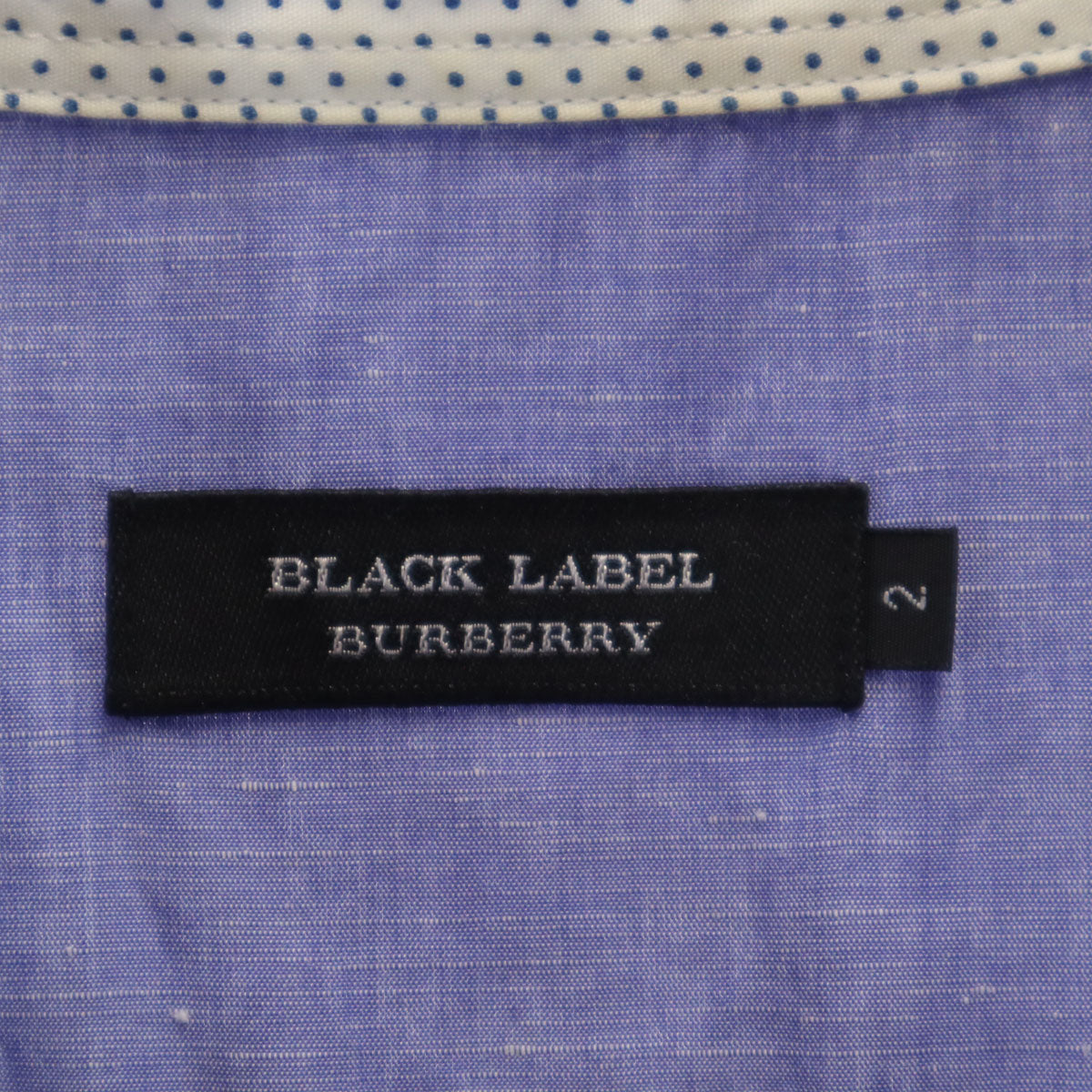 BURBERRY BLACK LABEL バーバリーブラックレーベル 長袖 シャツ 2 ブルー 三陽商会 メンズ