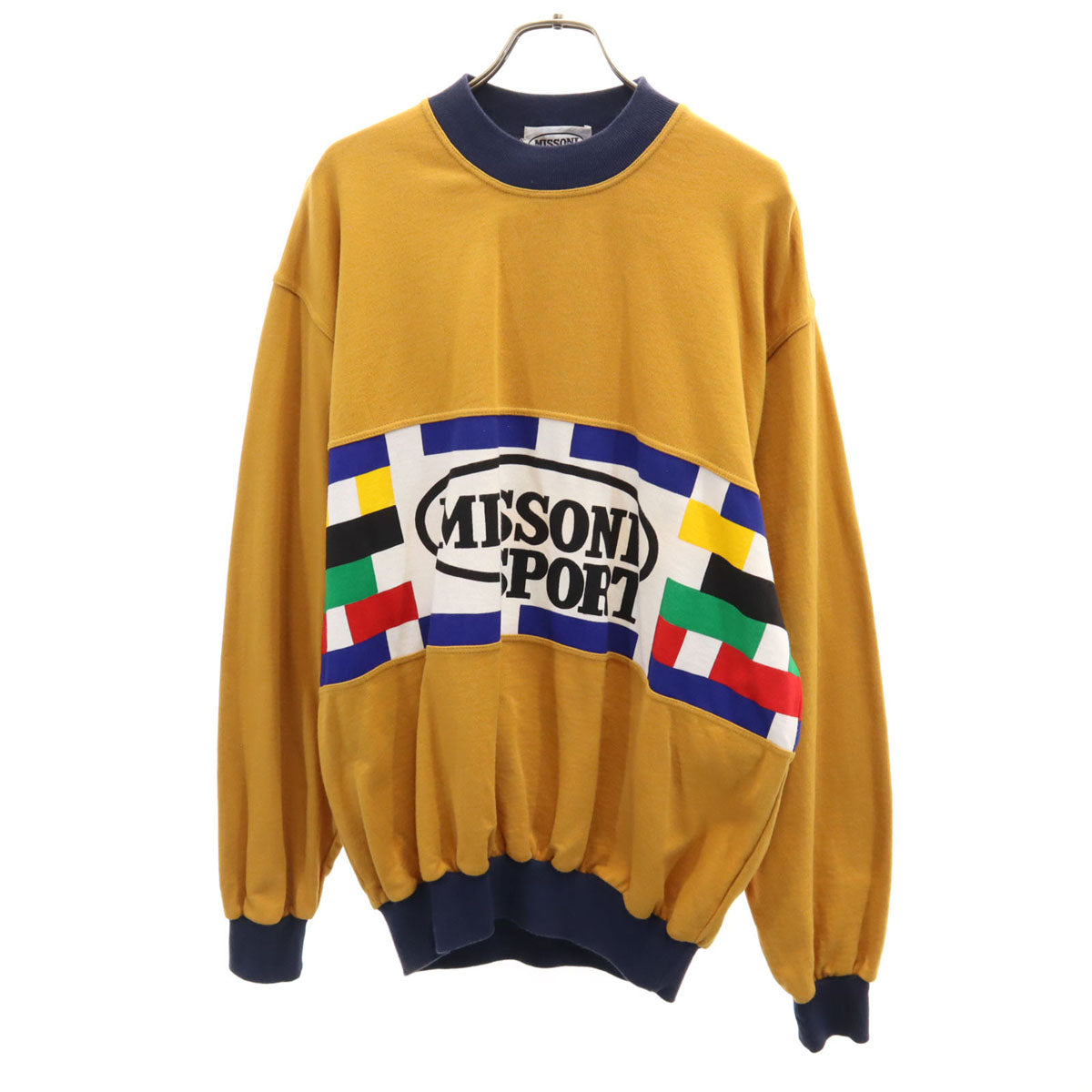 MISSONI SPORT ミッソーニスポーツ 90s イタリア製 オールド 長袖 スウェット トレーナー M オレンジ メンズ