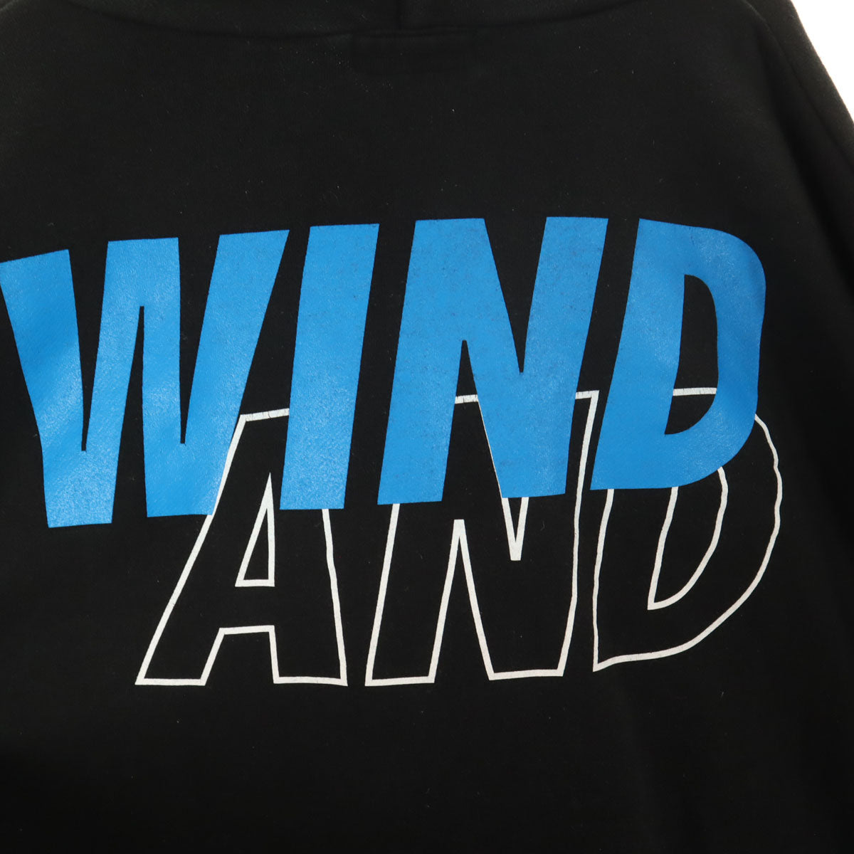 YOU AND SEA ユーアンドシー バックロゴ 長袖 スウェットパーカー XL ブラック WIND AND SEA ウィンダンシー メンズ