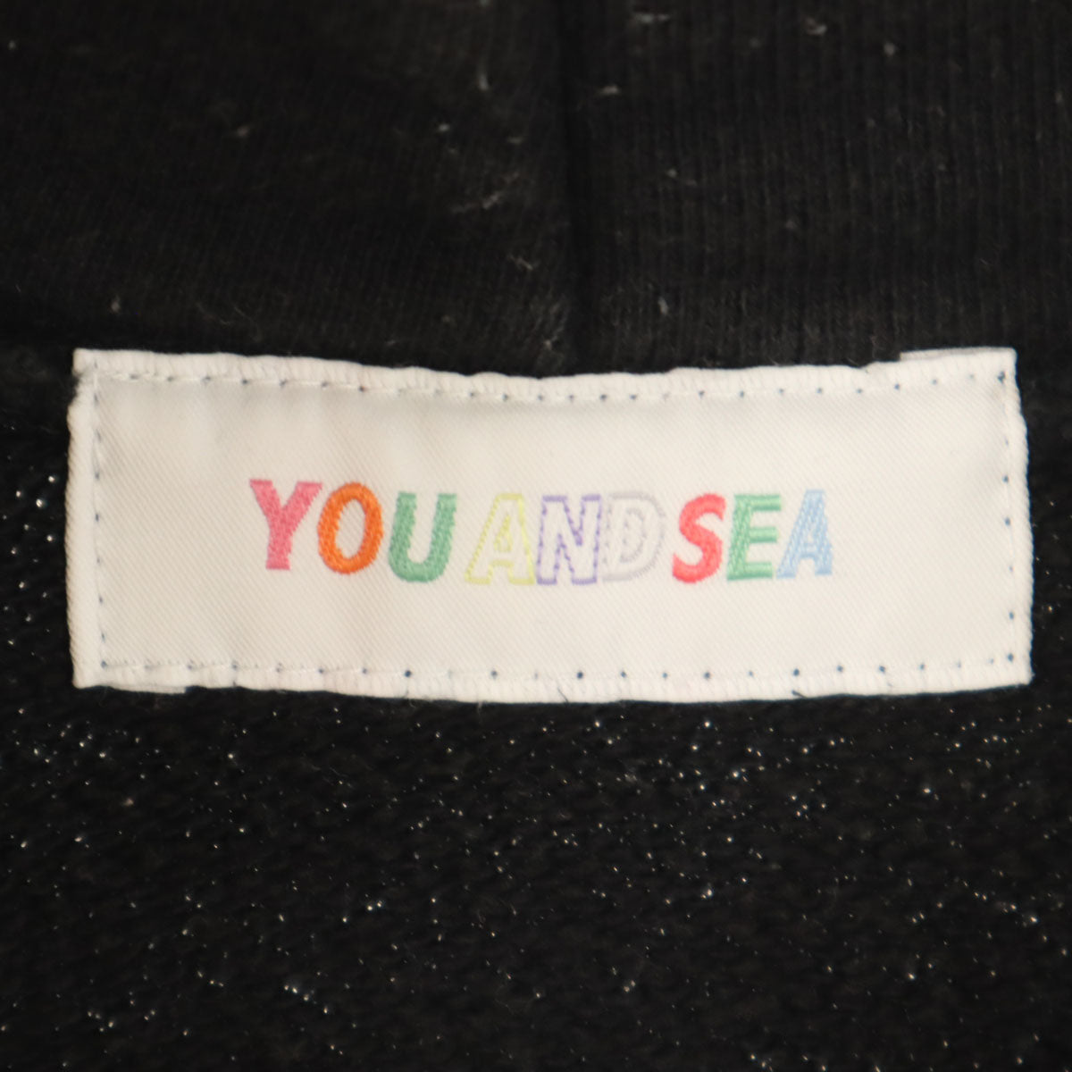 YOU AND SEA ユーアンドシー バックロゴ 長袖 スウェットパーカー XL ブラック WIND AND SEA ウィンダンシー メンズ