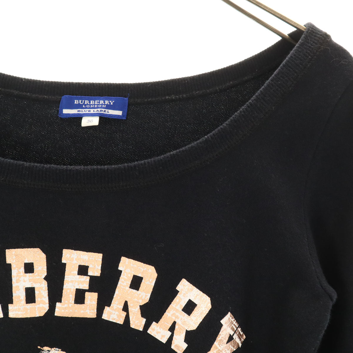 BURBERRY BLUE LABEL バーバリーブルーレーベル 7分袖 カットソー 38 ネイビー 三陽商会 レディース