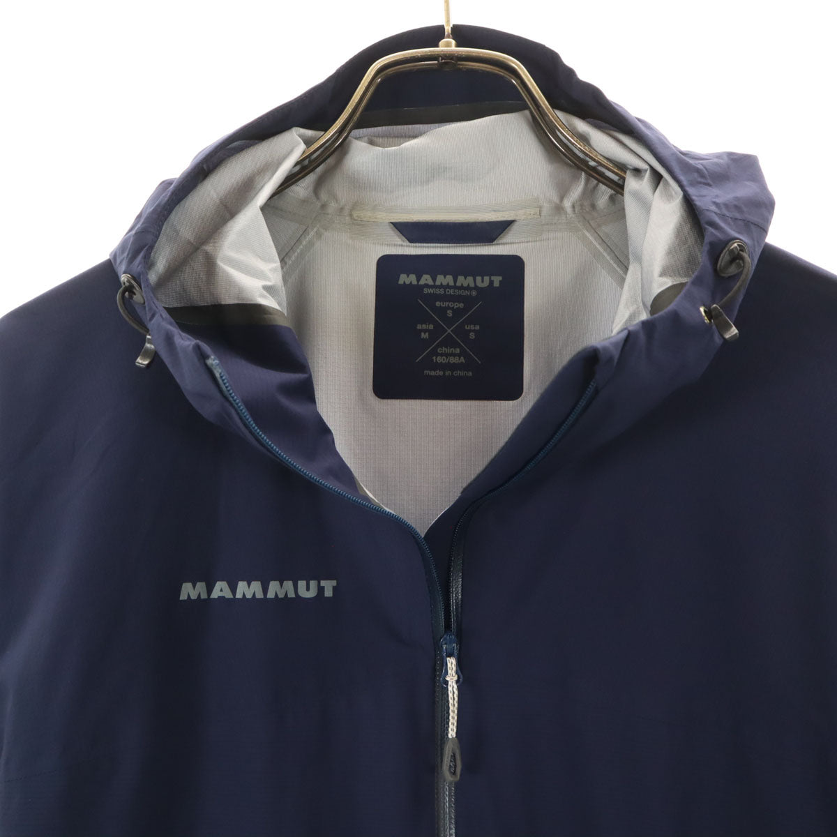 Mammut マムート ナイロンジャケット M ブルー アウトドア 収納袋付き レディース