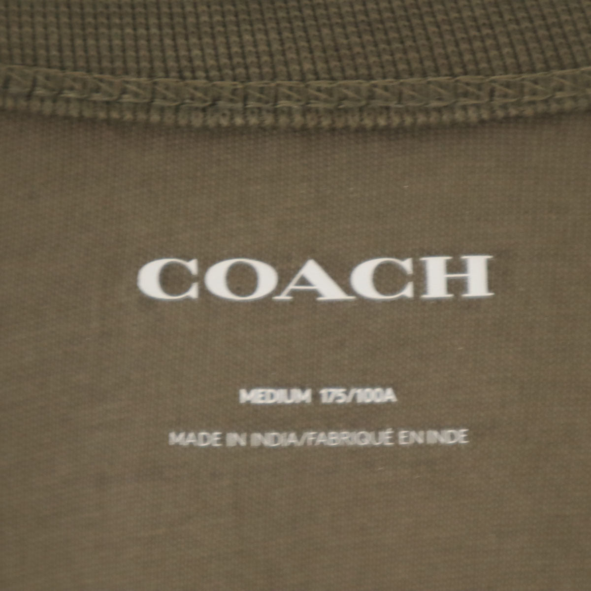 COACH コーチ 長袖 サーマル Tシャツ M カーキ ロンT メンズ