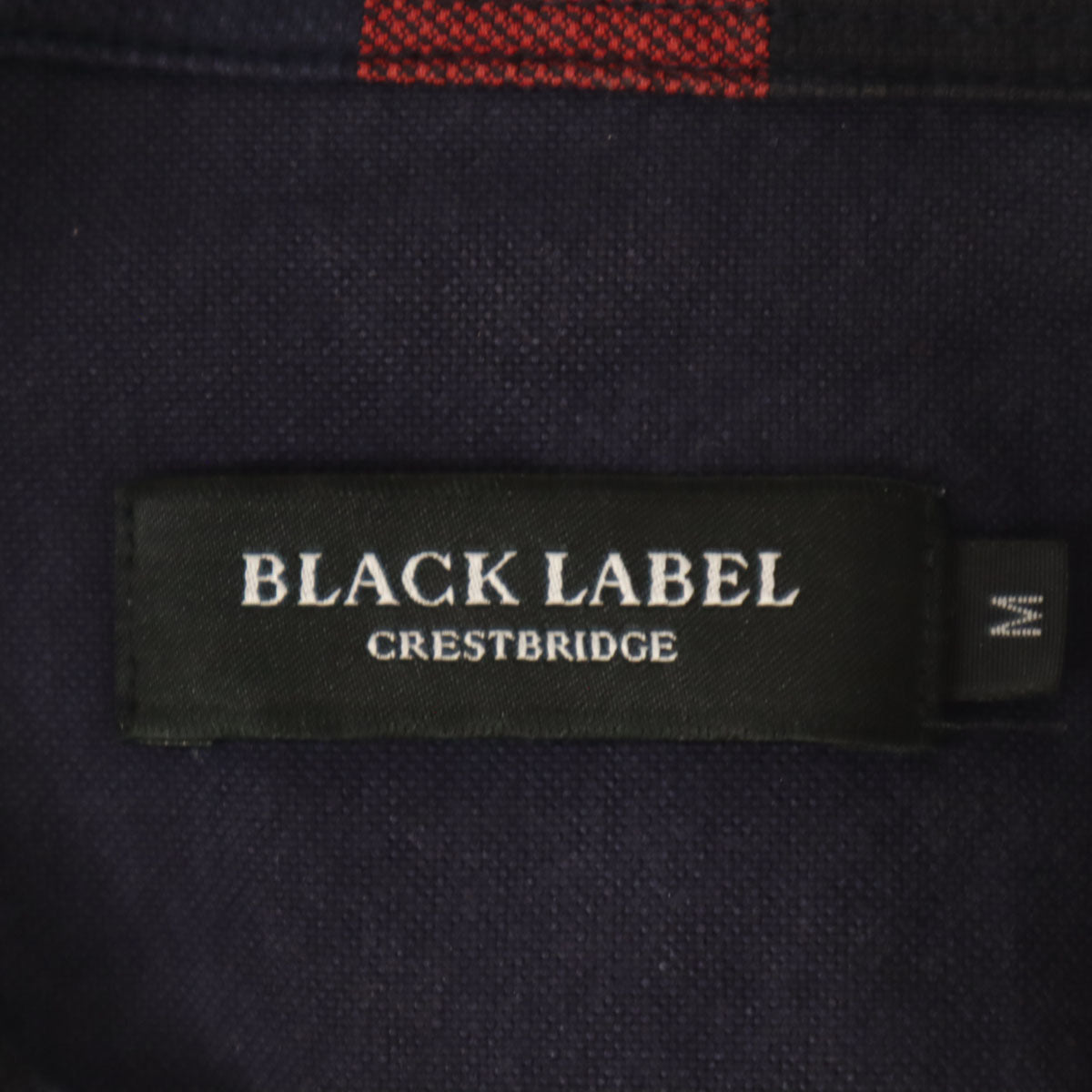 BLACK LABEL CRESTBRIDGE ブラックレーベルクレストブリッジ チェック柄 長袖 コットンシャツ M ネイビー メンズ