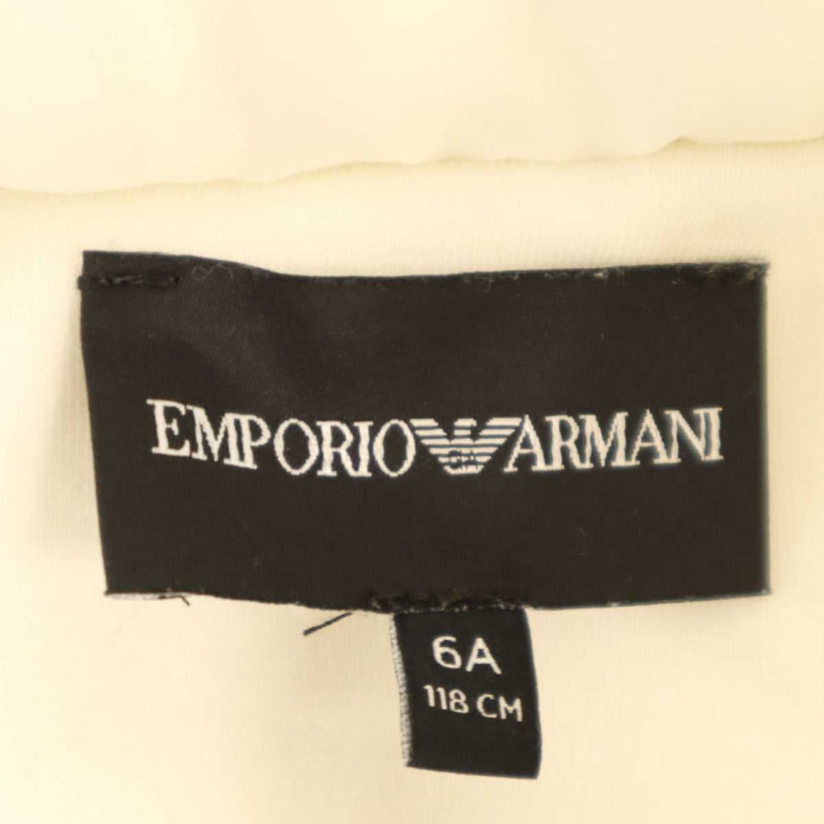 Emporio Armani エンポリオアルマーニ キルティング切替 ジップパーカー 6A ホワイト キッズ