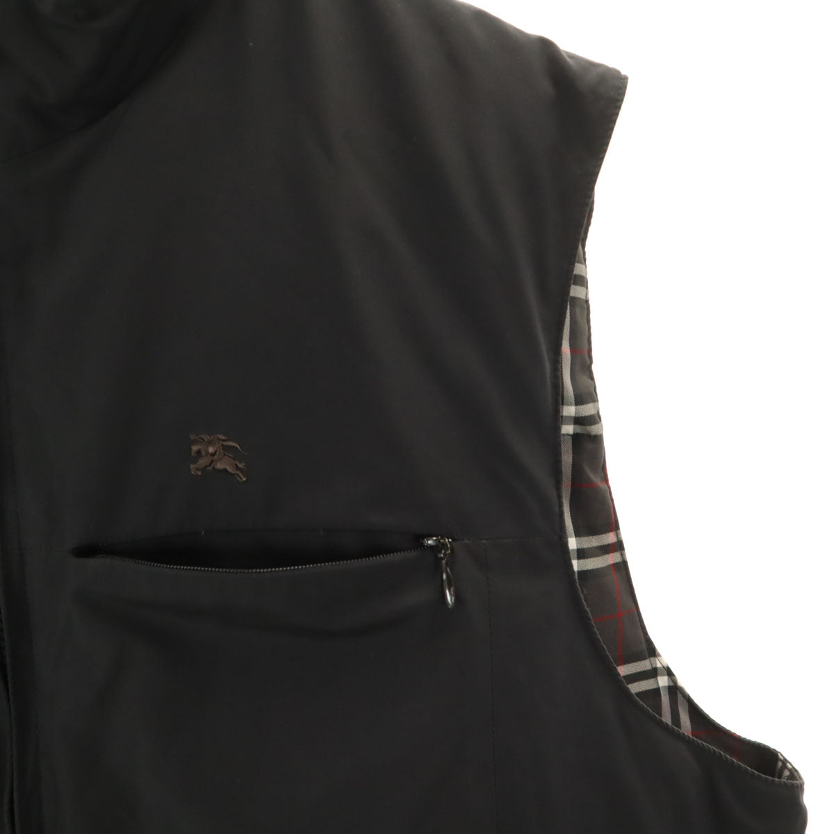 BURBERRY GOLF バーバリーゴルフ リバーシブル ダウンベスト L ブラック 三陽商会 メンズ