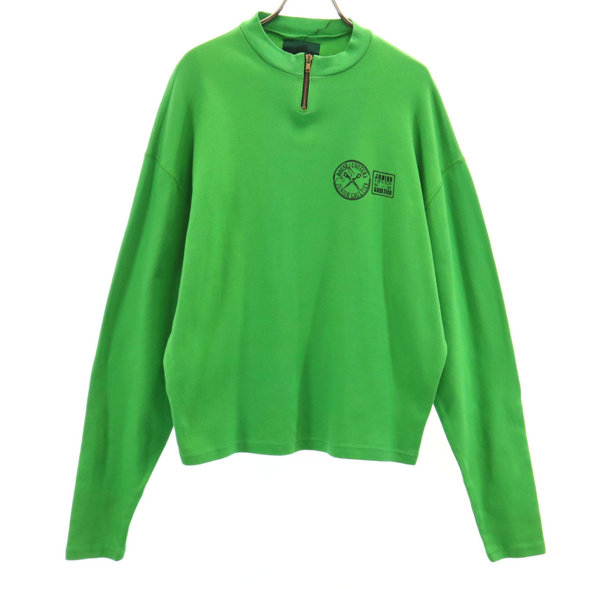 JUNIOR GAULTIER ジュニア ゴルチエ 長袖 Tシャツ M 黄緑 ロンT Jean Paul Gaultier キッズ