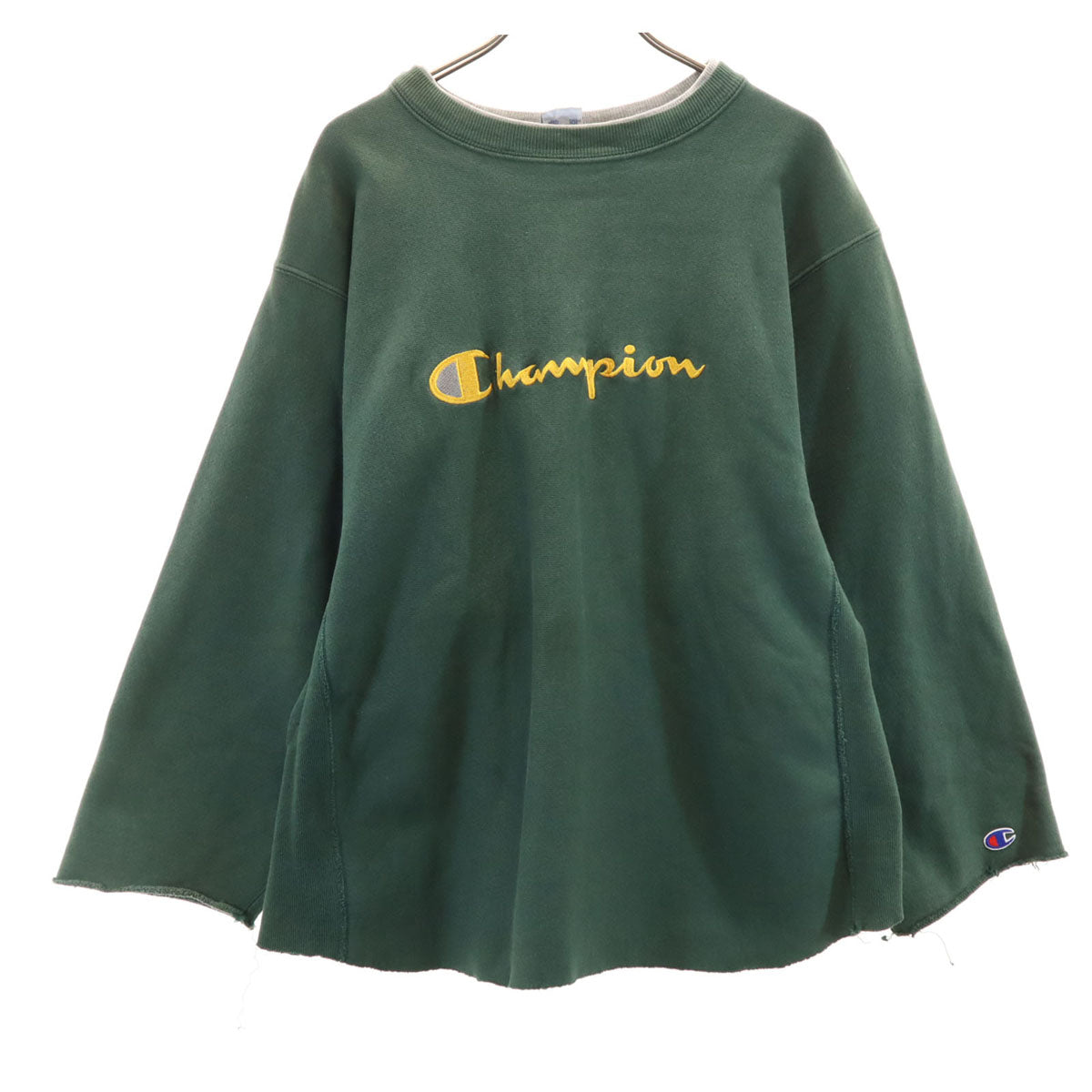 Champion チャンピオン 90s USA製 オールド 刺繍タグ 長袖 リバースウィーブ スウェット トレーナー XL 深緑 メンズ