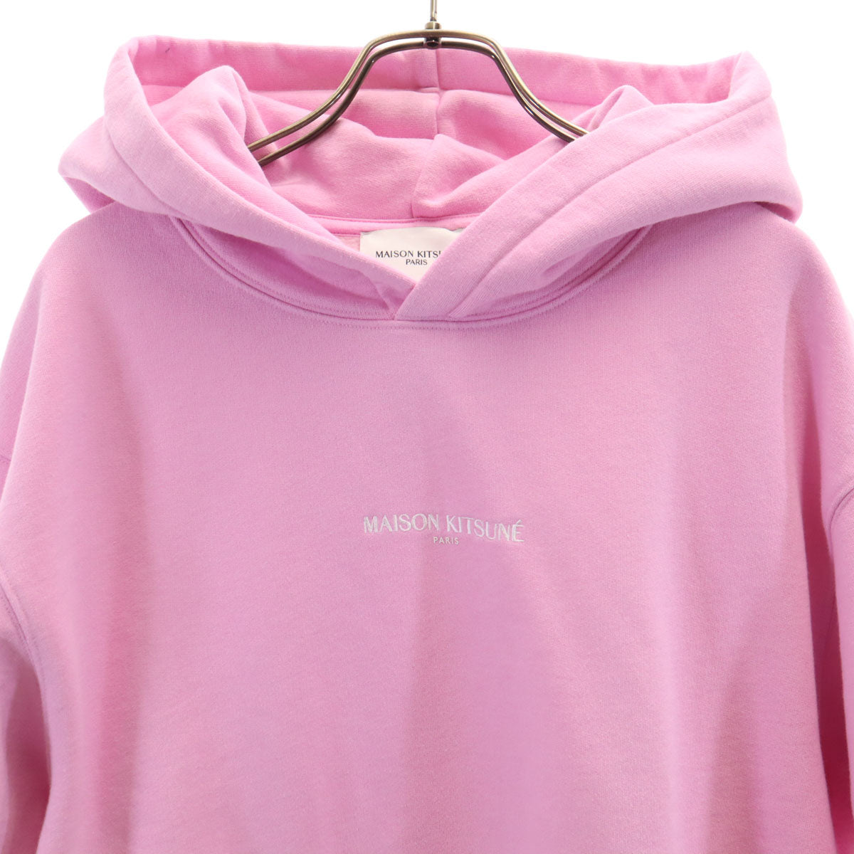 MAISON KITSUNE メゾンキツネ ポルトガル製 長袖 スウェットパーカー L ピンク 裏起毛 メンズ