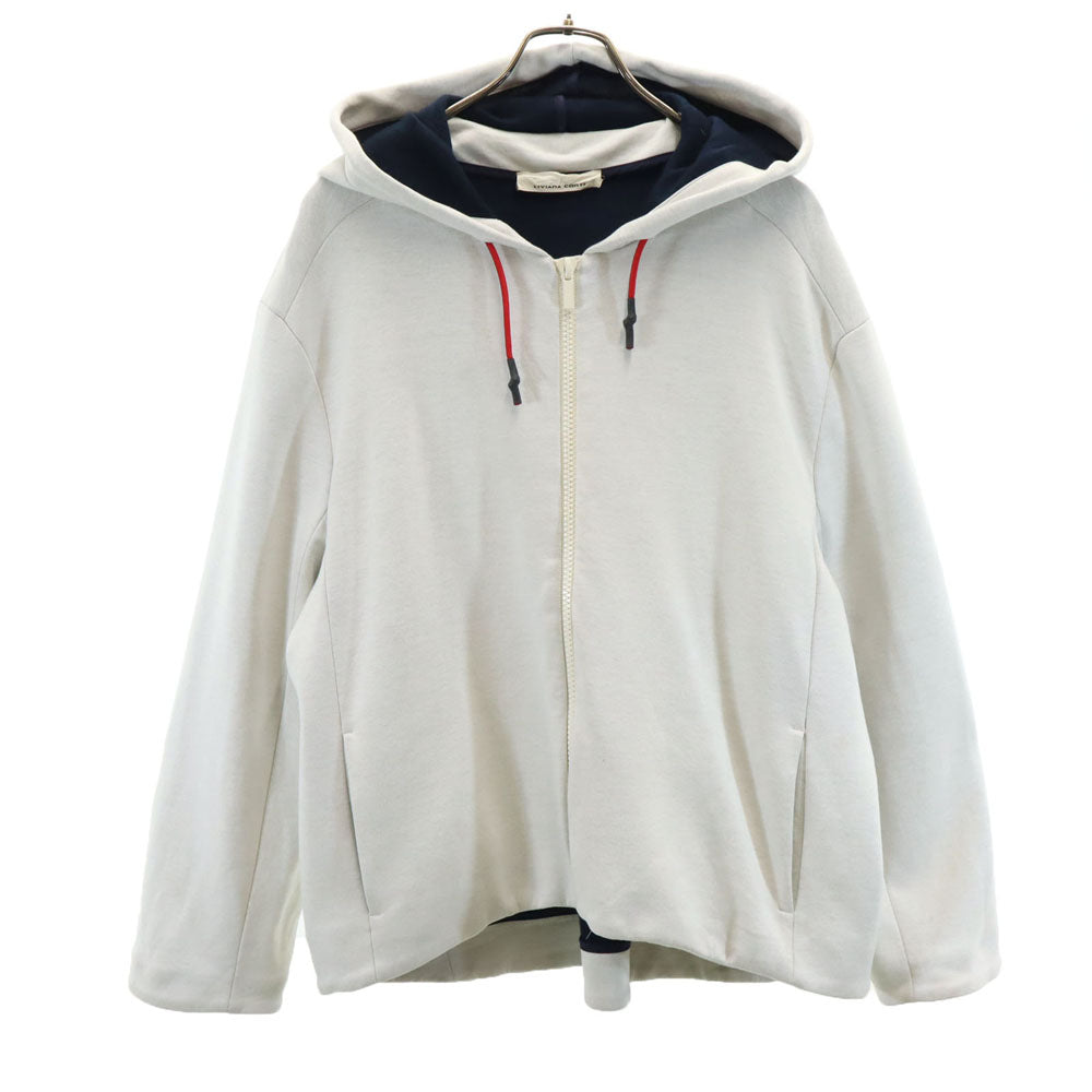 LIVIANA CONTI リビアナコンティ イタリア製 長袖 ジップパーカー M ライトグレー レディース