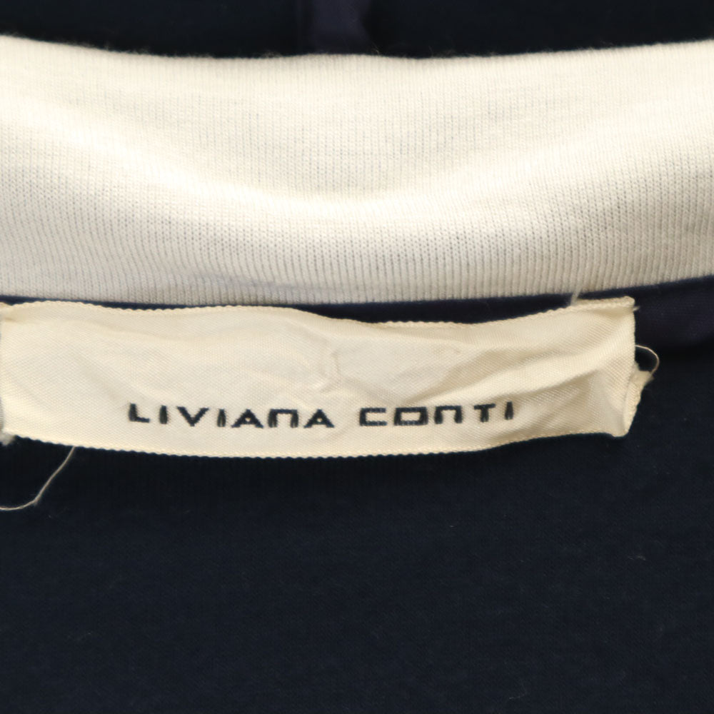 LIVIANA CONTI リビアナコンティ イタリア製 長袖 ジップパーカー M ライトグレー レディース