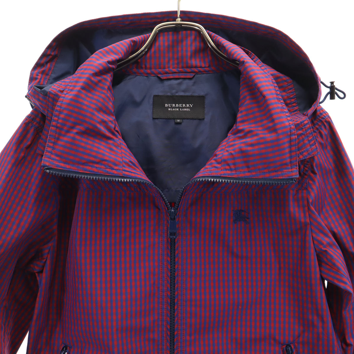 美品 BURBERRY BLACK LABEL バーバリーブラックレーベル チェック柄 ジャケット M レッド 三陽商会 メンズ