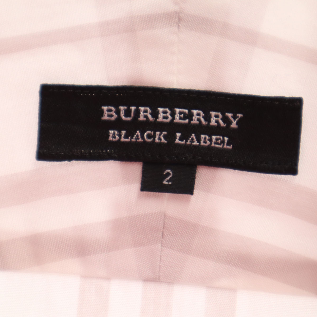 BURBERRY BLACK LABEL バーバリーブラックレーベル 日本製 チェック柄 長袖 ボタンダウンシャツ 2 ホワイト 三陽商会 メンズ