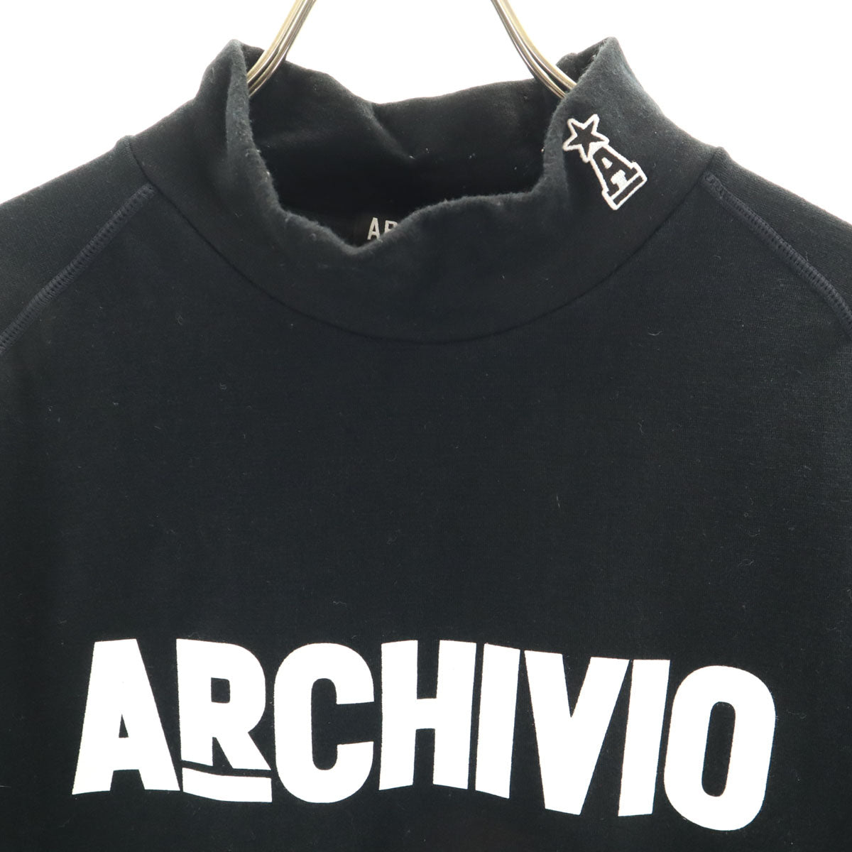 ARCHIVIO アルチビオ 長袖 タートルネック Tシャツ 48 ブラック メンズ