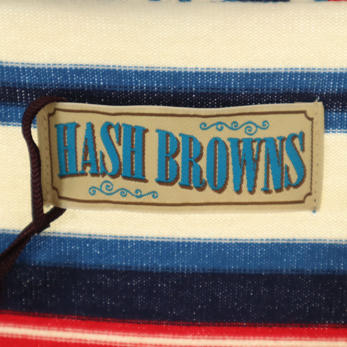 HASH BROWNS ハッシュブラウン 日本製 ボーダー柄 ブリーカー ジャケット M トリコロール メンズ