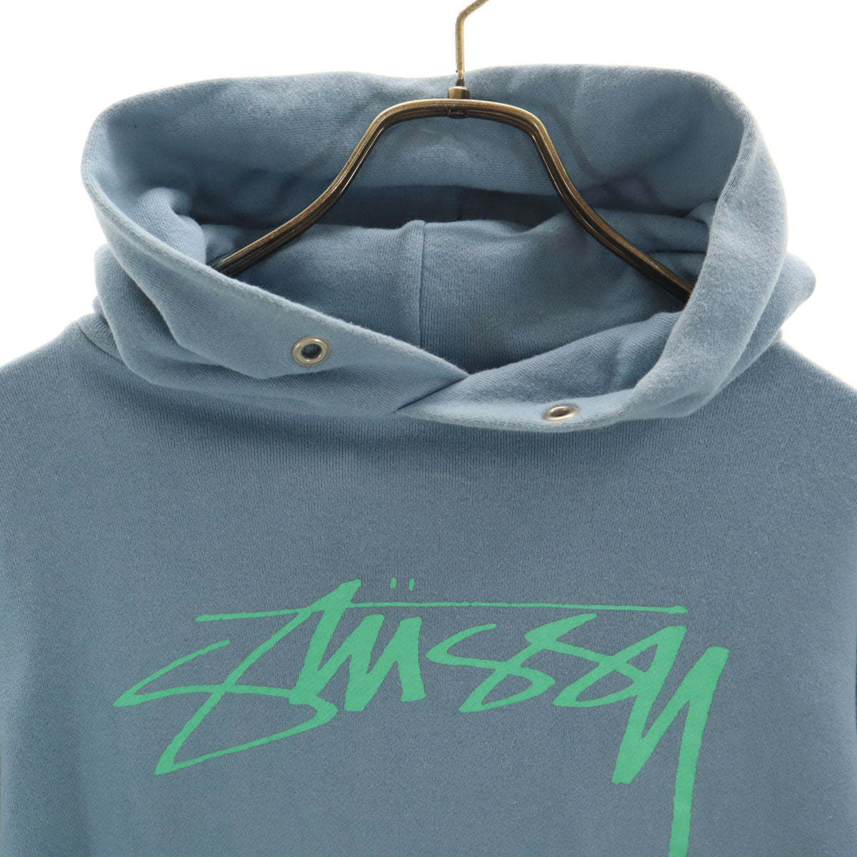 STUSSY ステューシー 長袖 スウェットパーカー M ライトブルー レディース