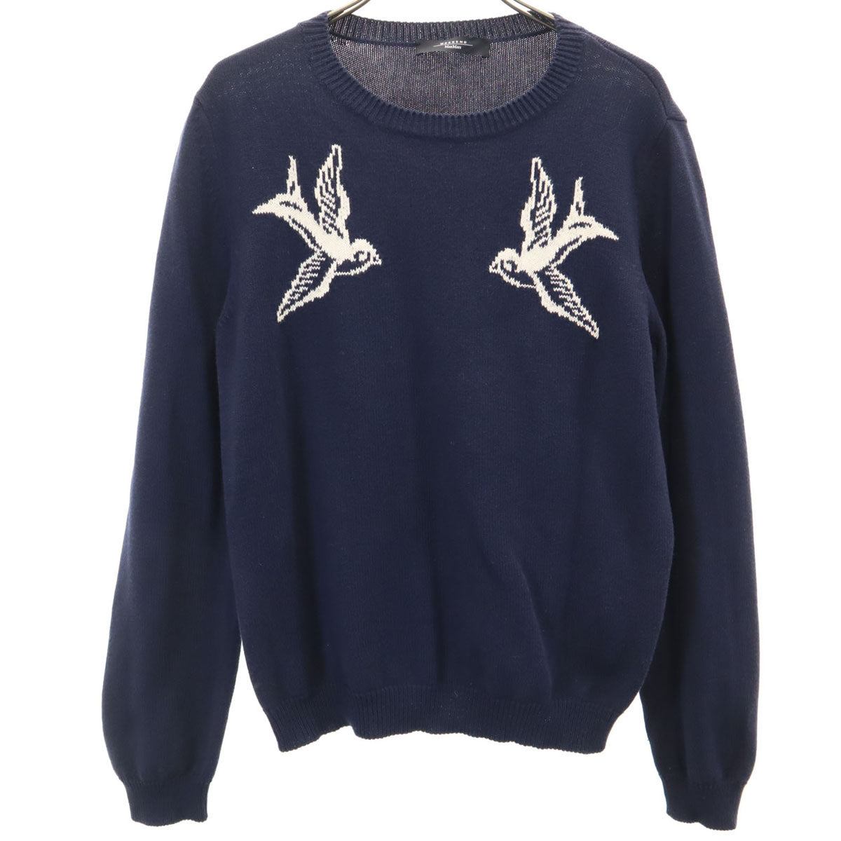Max Mara WEEKEND LINE マックスマーラ ウィークエンド バード 長袖 ニット M ネイビー セーター 鳥 レディース