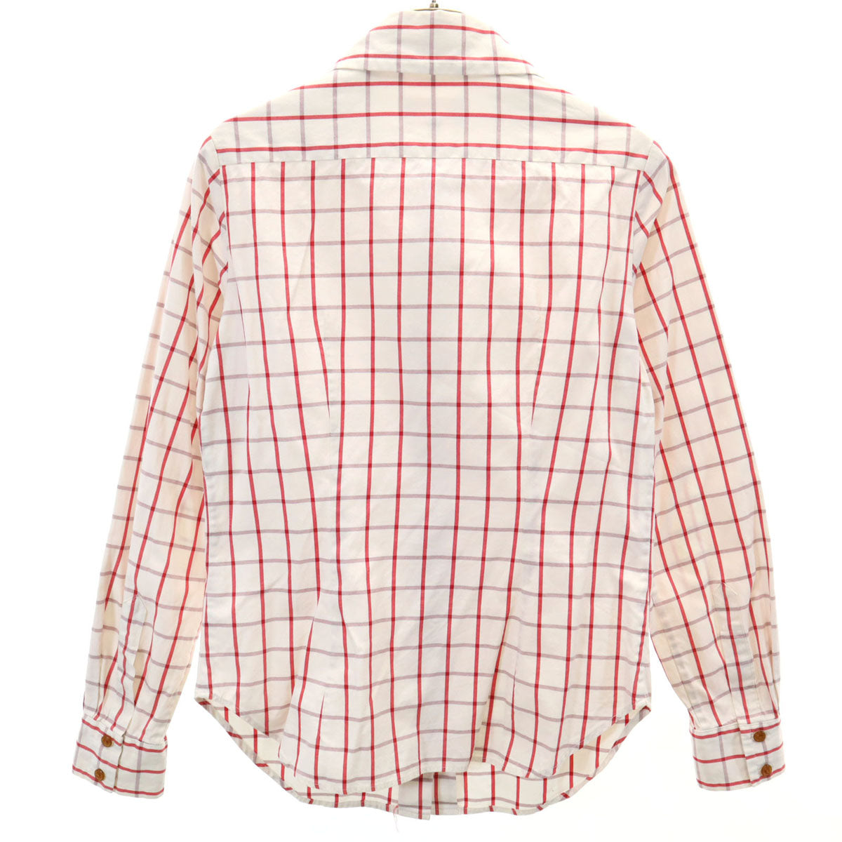 Vivienne Westwood Red Label ヴィヴィアンウエストウッド レッドレーベル 日本製 チェック柄 長袖 コットンシャツ 3 アイボリー レディース