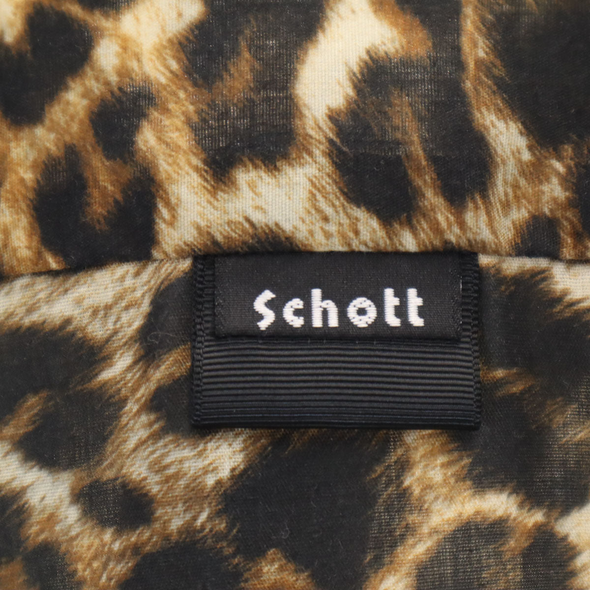 SCHOTT BROS. ショットブロス レオパード 長袖 シャツ XL ベージュ ヒョウ柄 メンズ