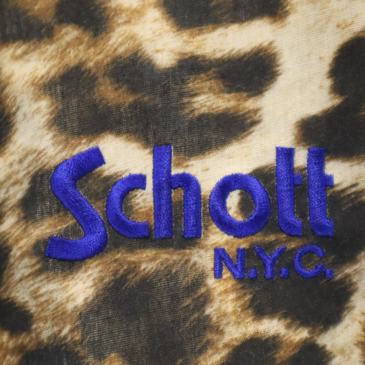 SCHOTT BROS. ショットブロス レオパード 長袖 シャツ XL ベージュ ヒョウ柄 メンズ