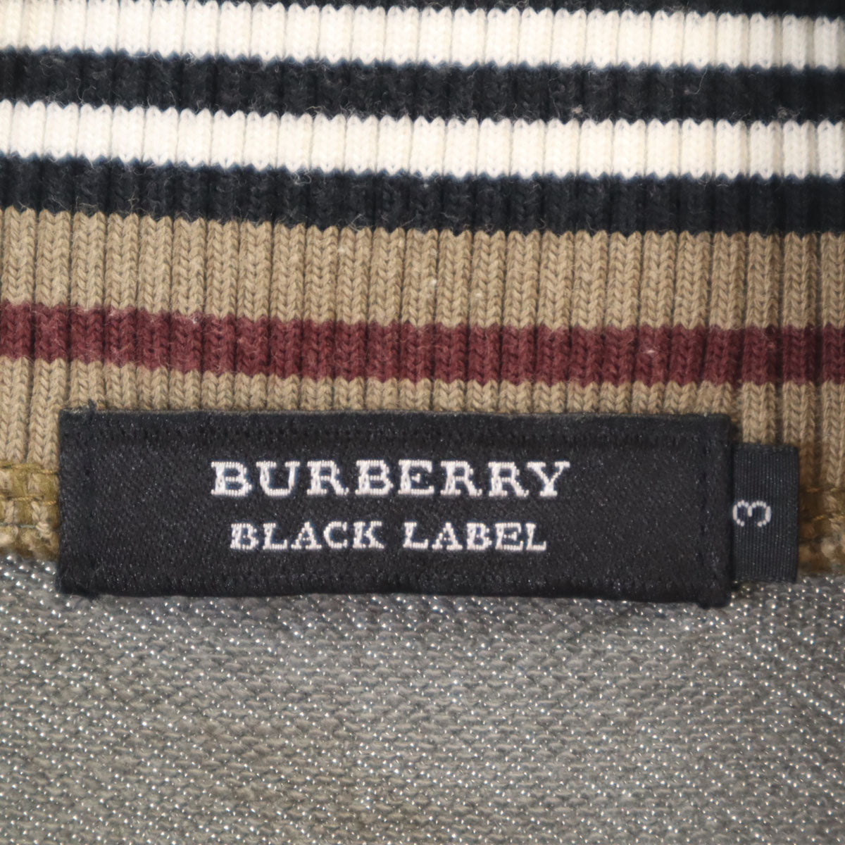 BURBERRY BLACK LABEL バーバリーブラックレーベル 日本製 トラックジャケット 3 チャコールグレー 三陽商会 メンズ