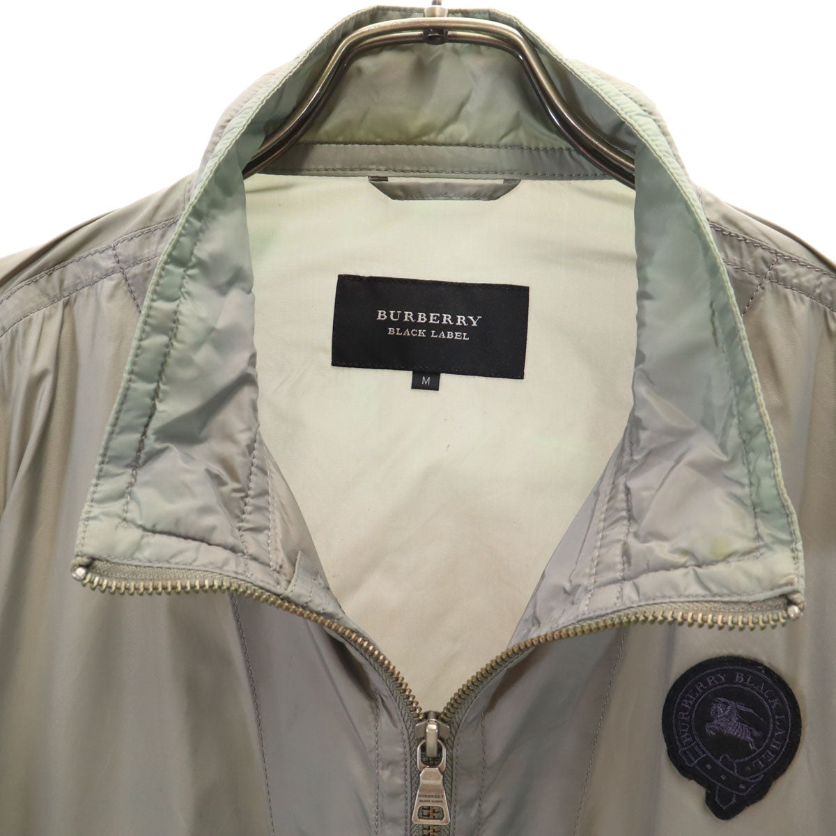 BURBERRY BLACK LABEL バーバリーブラックレーベル ナイロンジャケット M グレー 三陽商会 レディース
