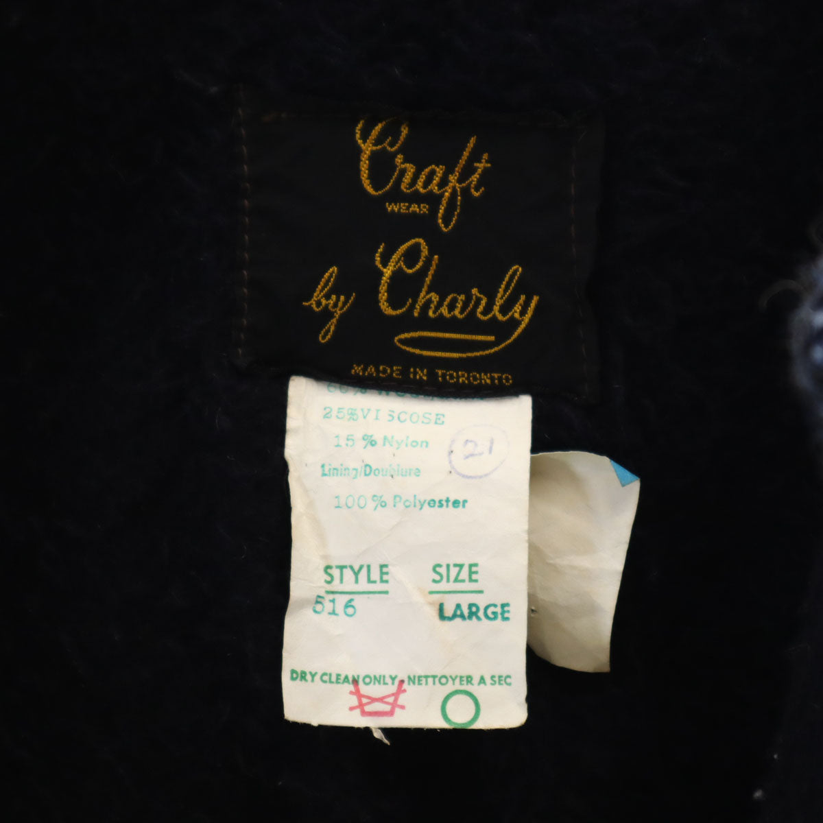 CRAFT BY CHARLY 80s 90s オールド ユーロ チェック柄 ウールジャケット L ブルー系 メンズ