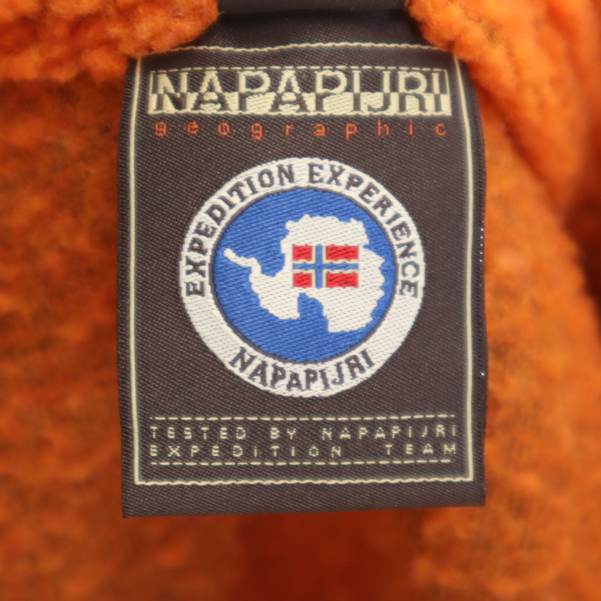 NAPAPIJRI ナパピリ ハーフジップ フリースジャケット M オレンジ プルオーバー ボア キッズ