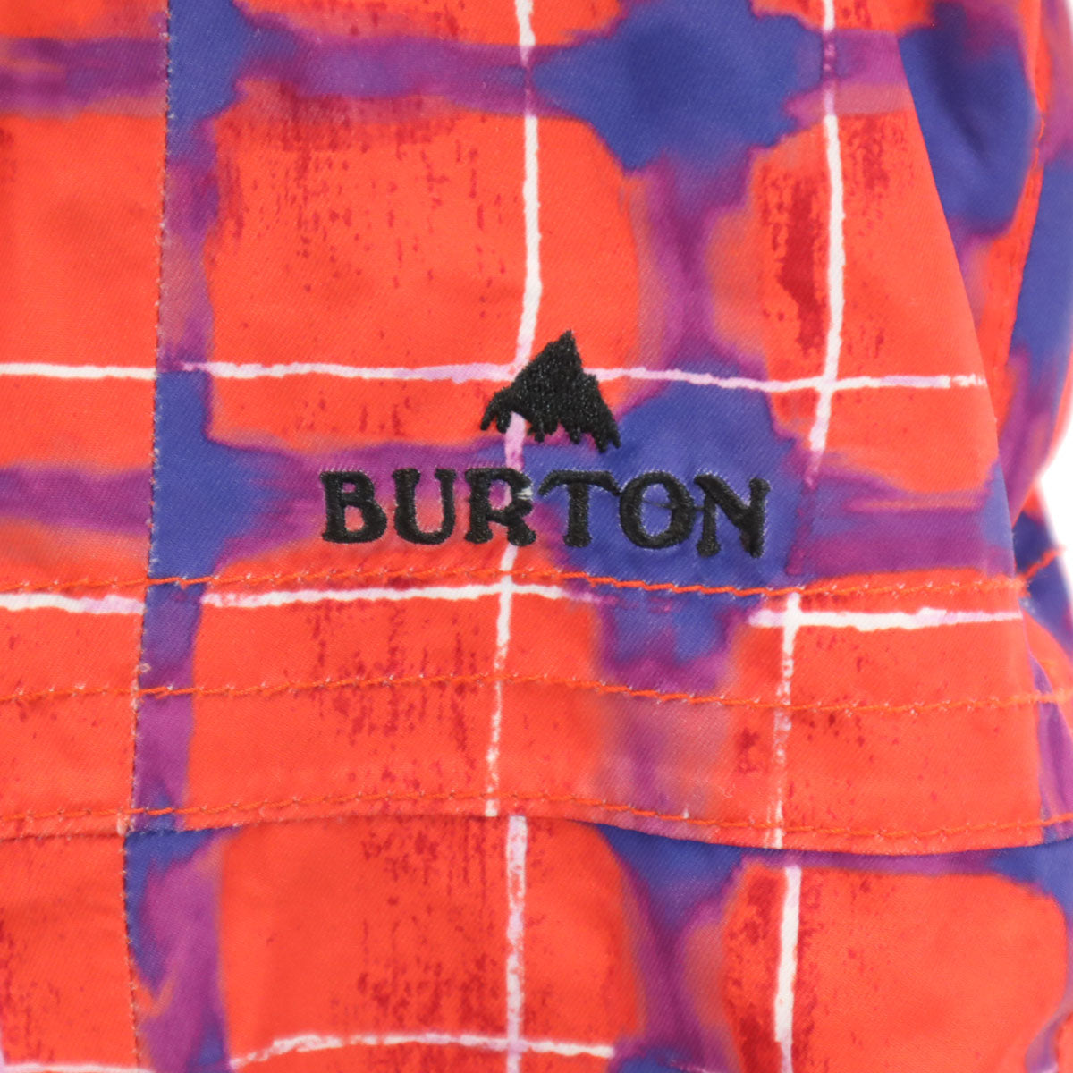 BURTON バートン 総柄 スノーボード 中綿ジャケット S 朱色 ウィンター メンズ