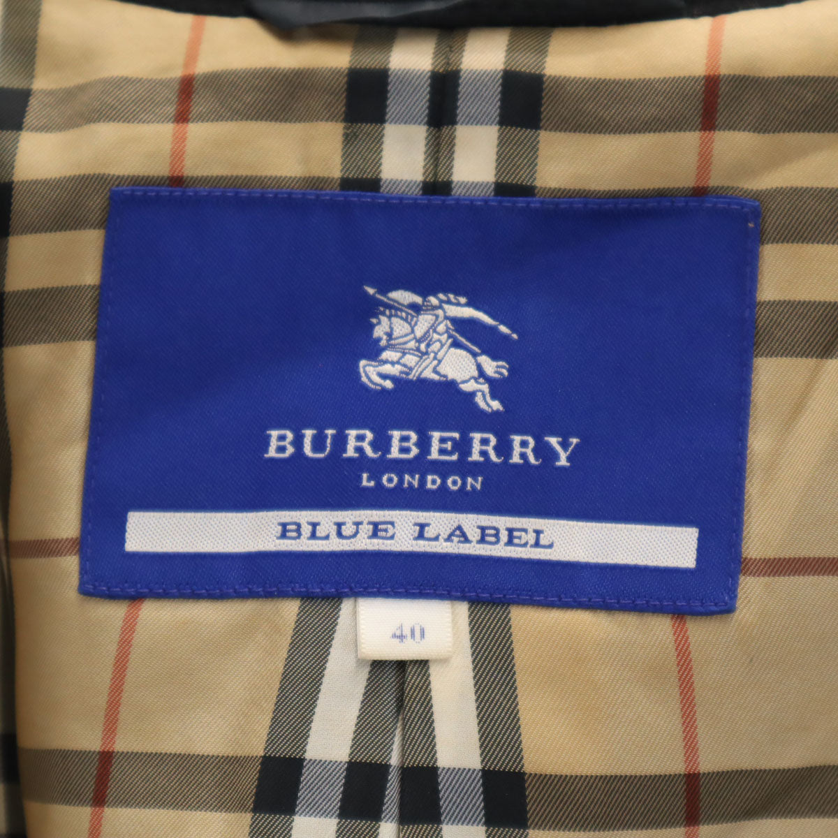 BURBERRY LONDON BLUE LABEL バーバリー ロンドン ブルーレーベル トレンチコート 40 ブラック レディース