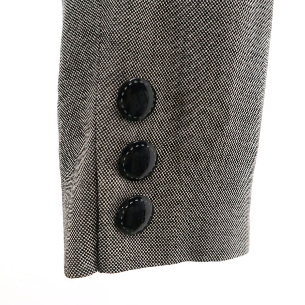 ジバンシイ 90s シルクブレンド オールド ショート テーラードジャケット 38 グレー系 レディース