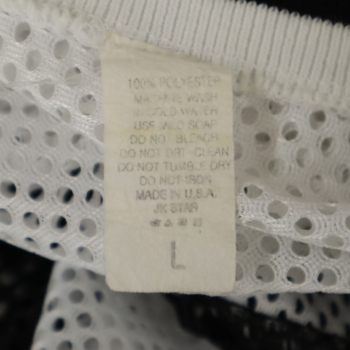 OLD オールド 90s USA製 7分袖 メッシュ ピステ L ホワイト トップス メンズ