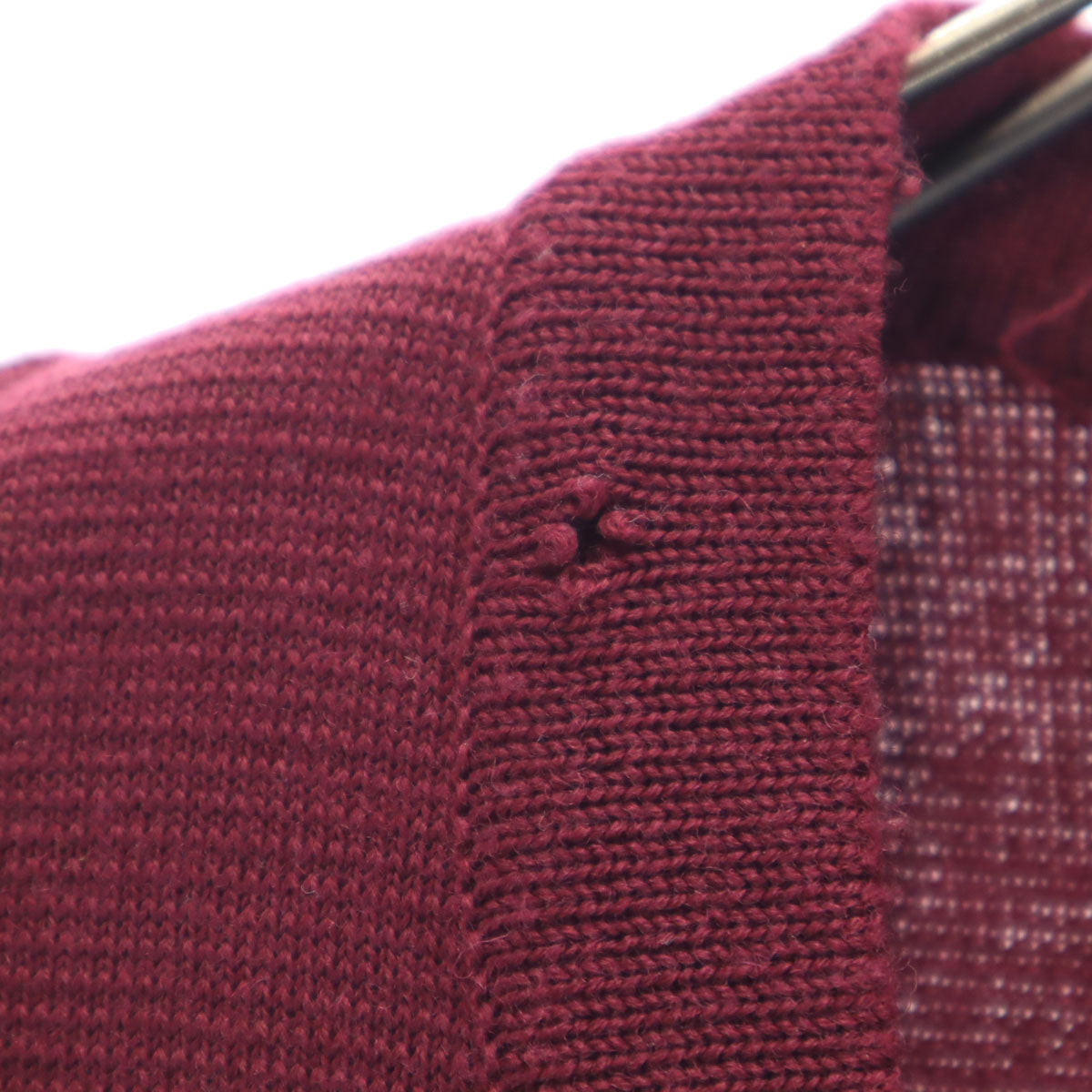 CELINE セリーヌ 80s 90s イタリア製 ウールブレンド オールド 長袖 カーディガン 上下 セットアップ 38 バーガンディ レディース