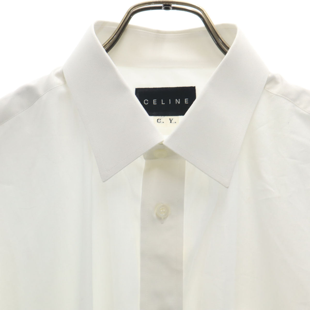 CELINE セリーヌ 長袖 カッターシャツ ホワイト メンズ