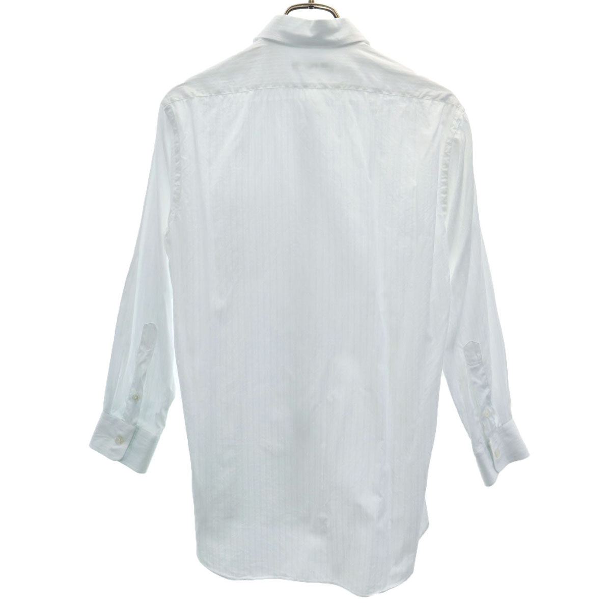 CELINE セリーヌ ストライプ柄 長袖 コットンシャツ ホワイト メンズ