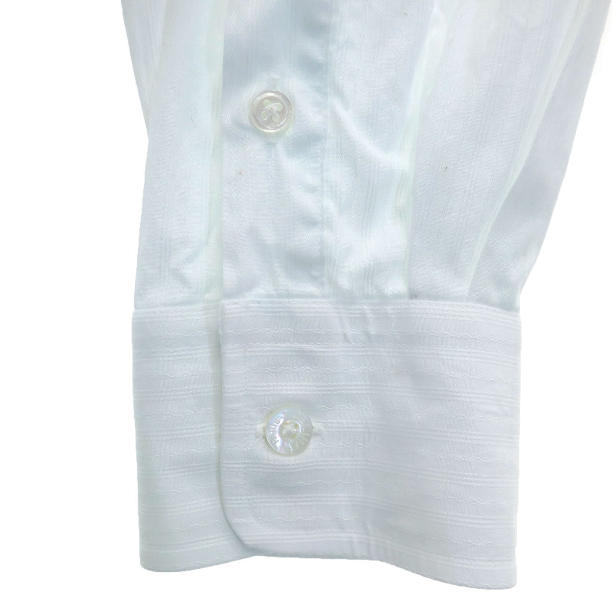 CELINE セリーヌ ストライプ柄 長袖 コットンシャツ ホワイト メンズ