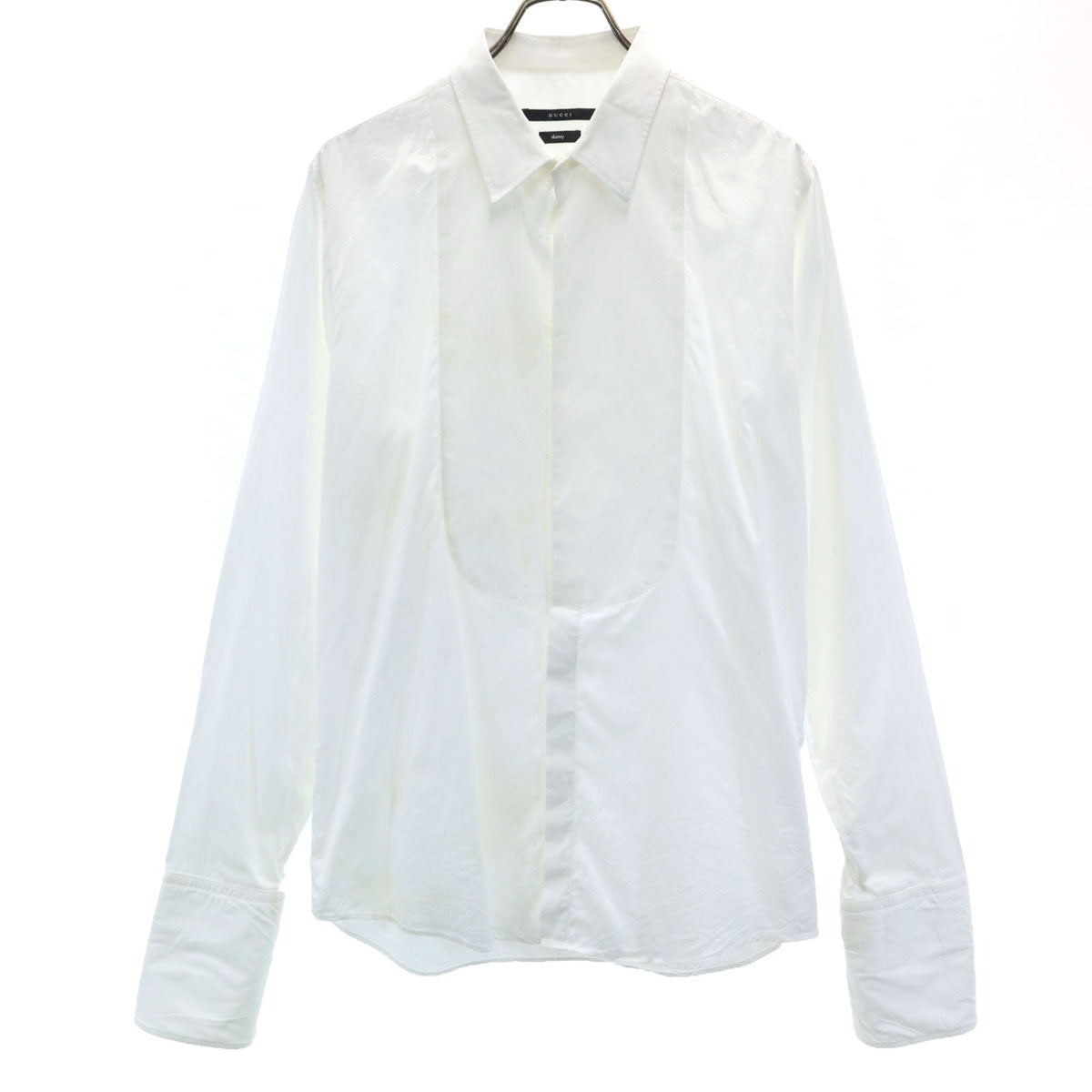 GUCCI グッチ イタリア製 長袖 コットンシャツ 42 ホワイト メンズ