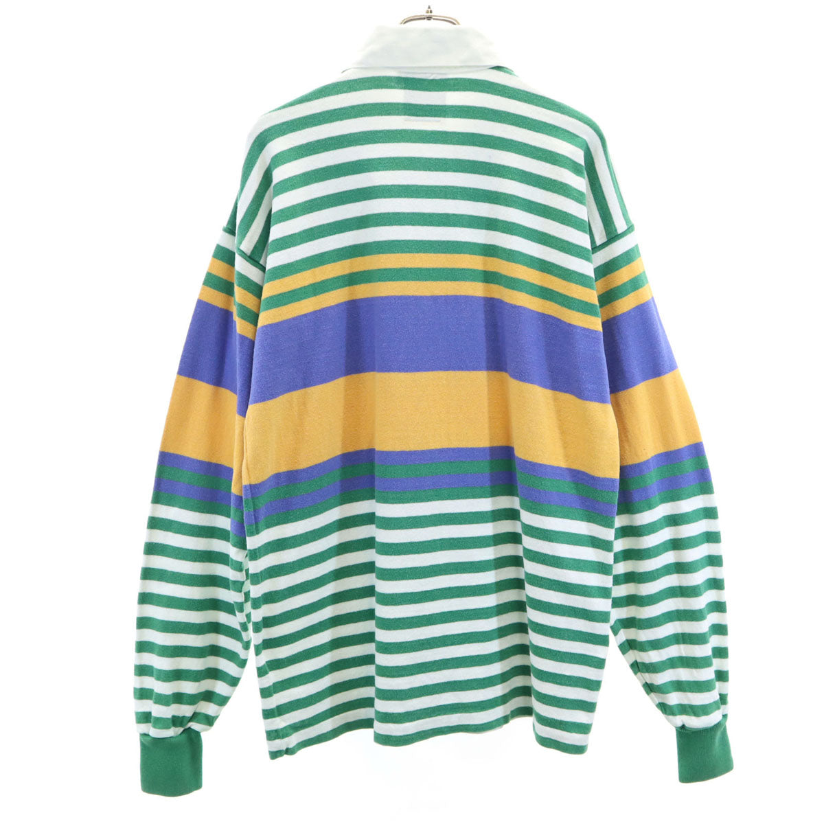 LANDS' END ランズエンド 80s ヴィンテージ ボーダー柄 長袖 ラガーシャツ XL メンズ