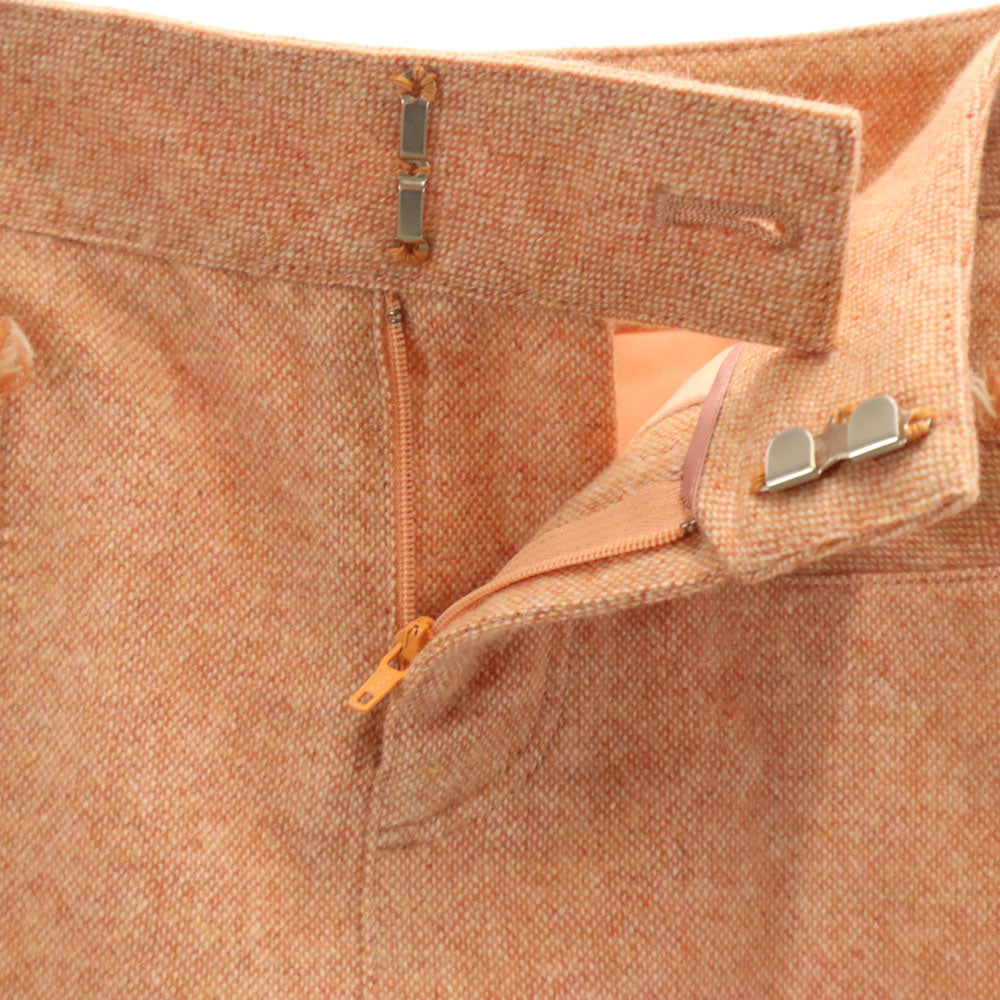 ランバンオンブルー 日本製 ウールブレンド ライダースジャケット 上下 セットアップ 38 サーモンピンク系 LANVIN en Bleu 3ピース レディース