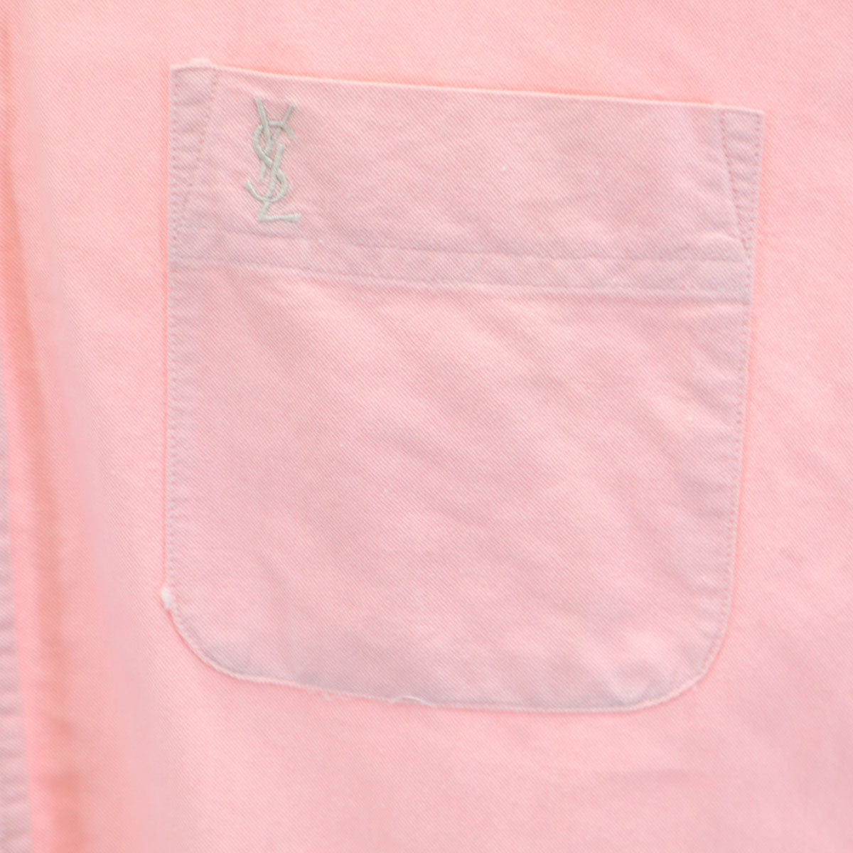 YVES SAINT LAURENT イヴサンローラン 90s オールド 長袖 ボタンダウンシャツ L ピンク メンズ