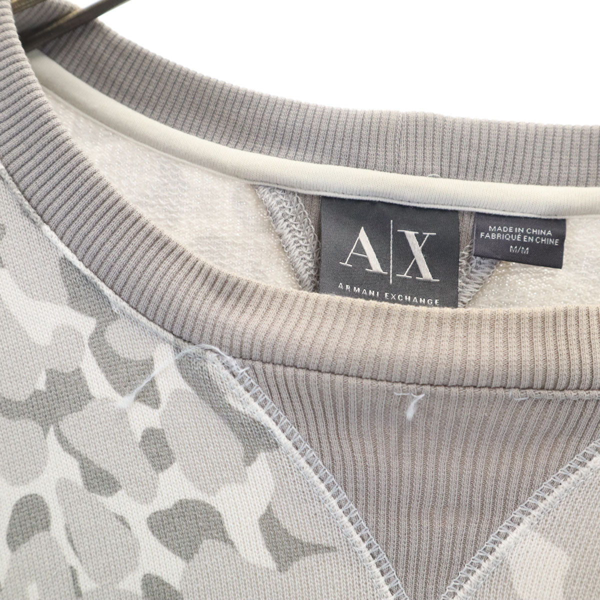 ARMANI EXCHANGE アルマーニエクスチェンジ 総柄 長袖 スウェット トレーナー M グレー系 メンズ